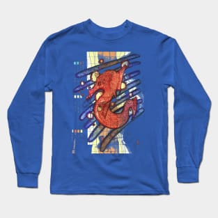 Red SeaHorse Long Sleeve T-Shirt